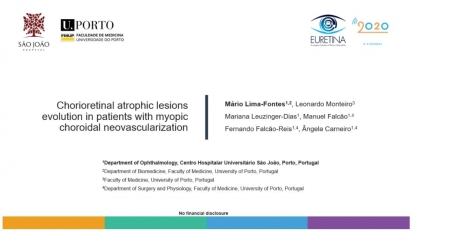 EURETINA 2020: Evolução de lesões atróficas coriorretinianas em doentes com neovascularização coroideia miópica